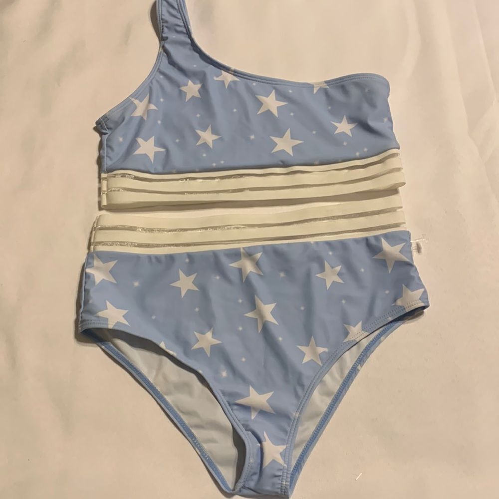 Shein two piece bikini one shoulder top no padding